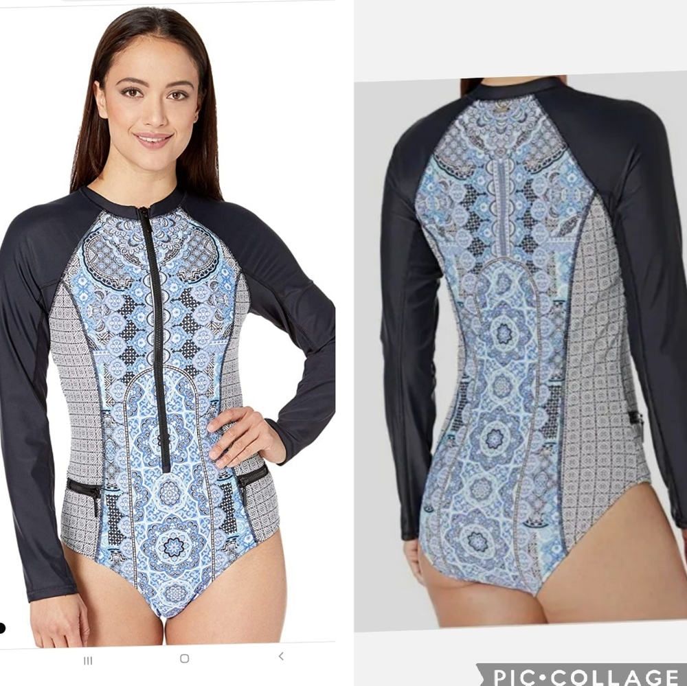 Cabana Life Midnight Marrakesh Unisuit One-Piece 50+UV Protection Large Blue